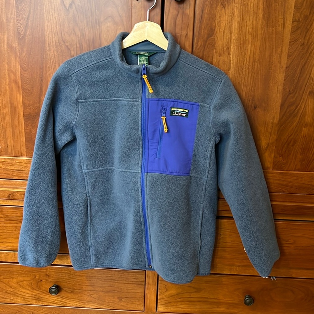 LL Bean blue mountain classic zip up fleece jacket